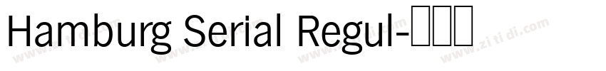 Hamburg Serial Regul字体转换